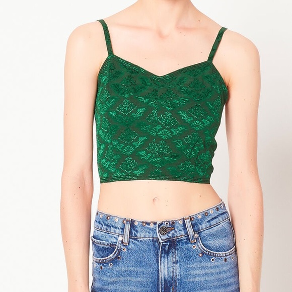 SANDRO | Jacquard Crop Blouse - Picture 2 of 8